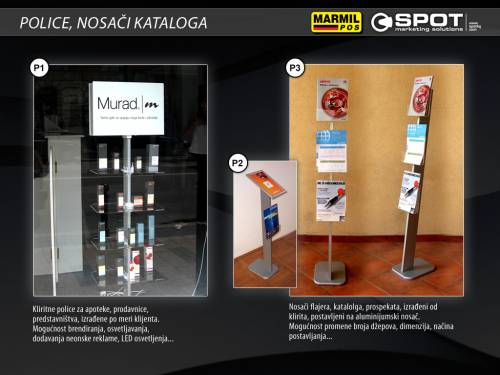 Police, nosaci kataloga i flajera