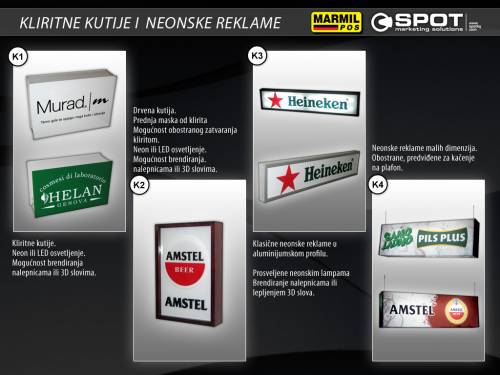 Prosvetljene kliritne kutije i neonske reklame