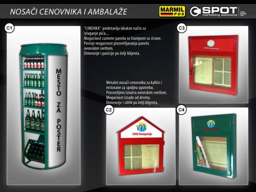 Nosaci cenovnika i ambalaze