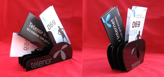 Info holder, Telenor, 3 dzepa Nosac flajera i kataloga, Telenor, 3 dzepa